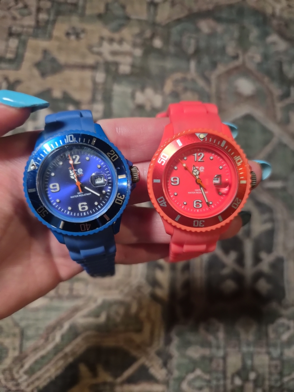 Ice Watch Bundle Duo Set Silicone Band Coral Pink Blue Summer Spring Outdoor ✨️